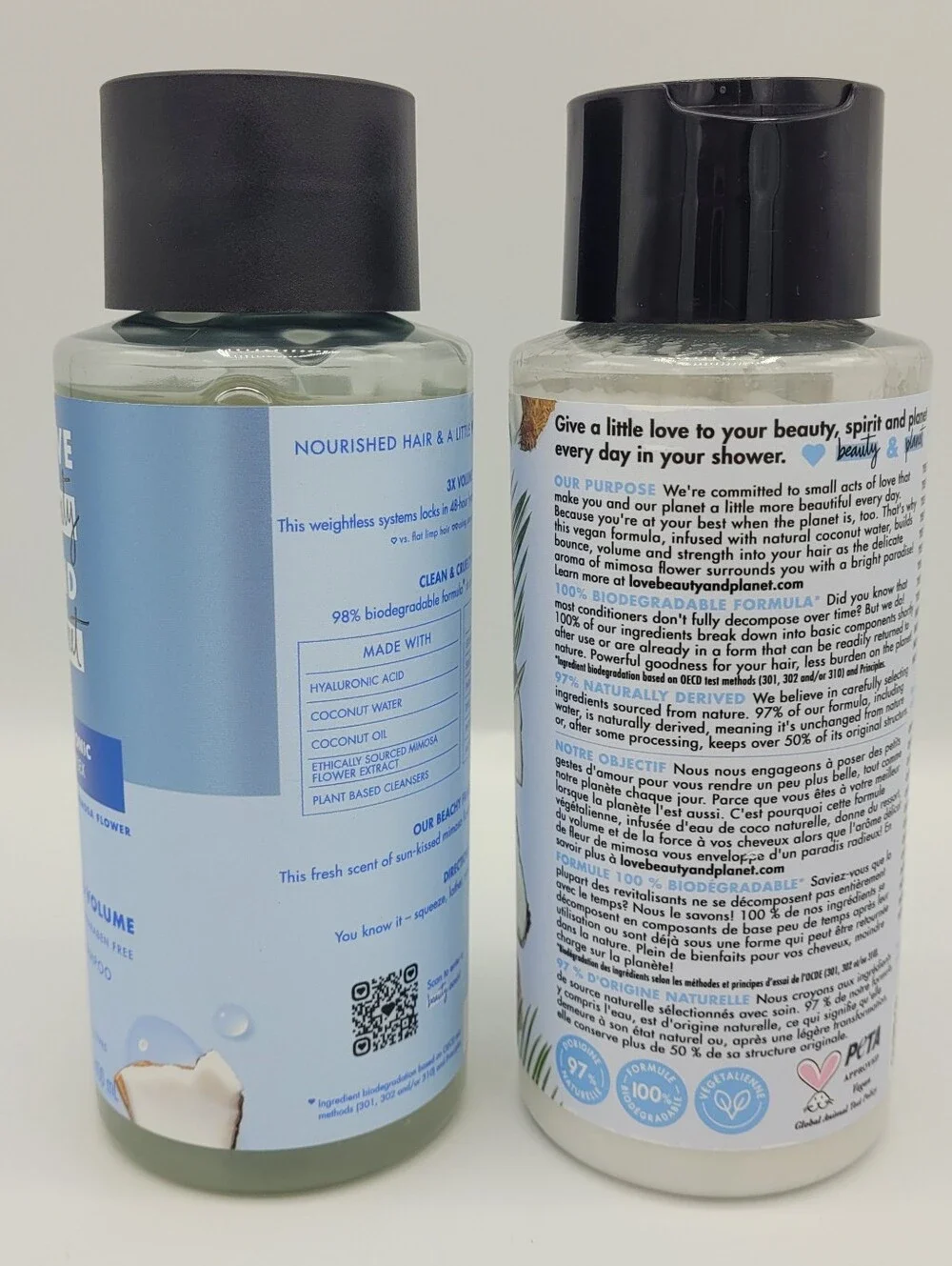 Love Beauty and Planet Coconut Water & Mimosa Shampoo & Conditioner 13.5 fl oz